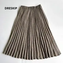 DRESKIP ドレスキップ　ロングプリーツスカート　ウエストゴム　秋冬　L