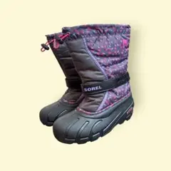 新品 ソレル スノーブーツ 24cm ユースフルーリー ピンク グレー