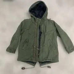 GLOBAL WORK フード付きコート Lサイズ オリーブ110-120