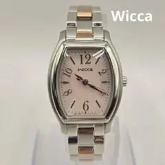 Wicca レディース 腕時計 ピンク文字盤 コンビカラー
