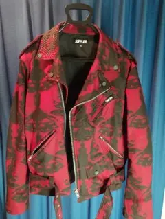 SUPPLIER ダブルライダースジャケット 赤黒