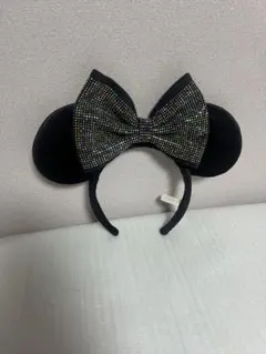 ディズニー ミニーマウス風 カチューシャ ビジュー付き　黄金一品です