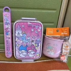 サンリオ キキララ 弁当箱 箸箱セット　2014 プラカップ　2018 3点