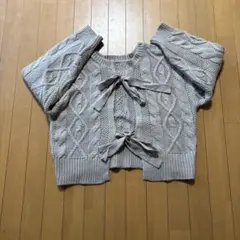 ケーブル編み カーディガン