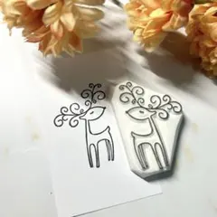 トナカイ スタンプ 消しゴムはんこ クリスマス