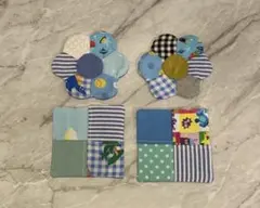 ※訳あり パッチワークコースター4枚 ハンドメイド