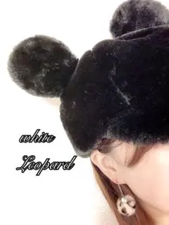 大人可愛い♡ レオパード柄 ファーピアス ヒョウ柄