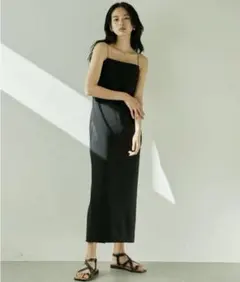 新品✨アリシアスタン Wellness Rib Dress ブラック ワンピ S - メルカリ