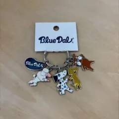 Blue Dal キーホルダー 4匹の犬チャーム付き