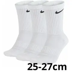 25-27cm ナイキ　NIKE ソックス　靴下　SX7664 白　ホワイト