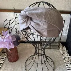 グレー ツイストデザイン ヘアバンド