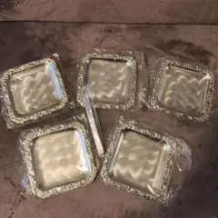 【昭和レトロ】シルバー　銀　銀メッキ　東洋テーブルウェア　ケーキ皿　フォーク付