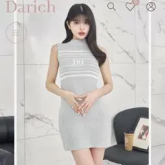 Darich ノースリーブ ミニワンピース グレー