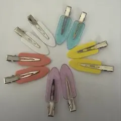 跡が付きにくい 前髪クリップ カラフル ヘアクリップ 10個セット(割引あり)