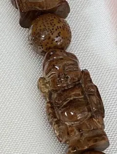 未使用】数珠 菩提樹 虎目石 七福神 彫刻 - メルカリ