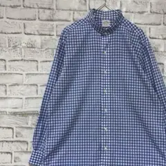 ブルックスブラザーズ長袖シャツ！ブルーギンガムチェックM0312
