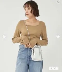 Green label relaxing スクエアネック プルオーバー カットソ