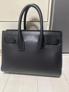 【サンローラン】ブラックレザービジネスバッグ
