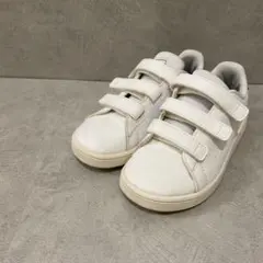 アディダス　スニーカー　キッズ　ホワイト　17.0