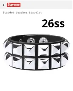 Supreme Studded Leather Bracelet Blackのサムネイル