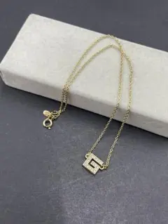 ジュエリーツツミ バゲットカットホワイトトパーズネックレス k10YG