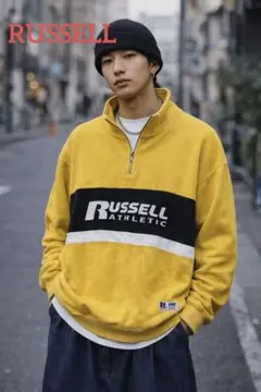 RUSSELL ATHLETIC ハーフジップスウェットビッグシルエット