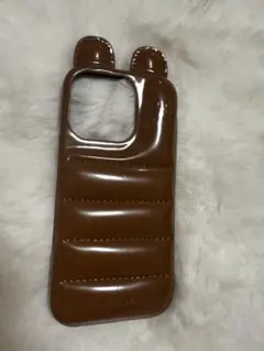 くま　ダウンジャケット風　iPhone 16pro ケース