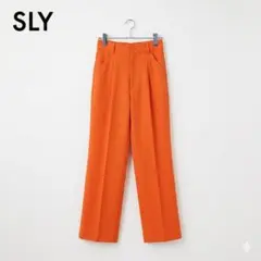 SLY スライ オレンジ ワイドパンツ トラウザー ハイウエスト サイズ0のサムネイル
