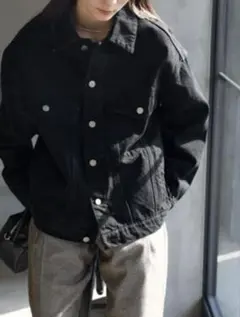 【SELECT MOCA】オーバーサイズ デニムジャケット ブラック Lサイズ