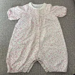 ミキハウス　花柄ロンパース 50-60cm