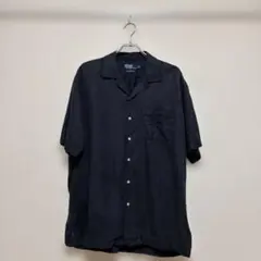 90s ポロ ラルフローレン 開襟 オープンカラー シャツ