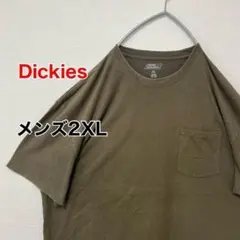 KB17【US輸入】Dickies　ディッキーズ　Tシャツ【メンズ2XL】カーキ