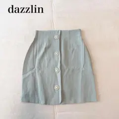 【ダズリン】膝丈タイトスカート（M)シンプル ビジュー ボタン フェミニンのサムネイル