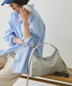 MARGARET HOWELLホワイト×グレー ハンドバッグ ボストン型 - メルカリ