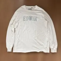 EDWIN コットン100% 長袖Tシャツ LL ホワイト