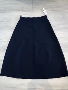 UNIQLO ユニクロ　ウォッシャブルミラノリブスカート　黒　XL