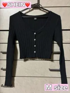 【SHEIN 】長袖トップス薄手　クロップド丈　Mサイズ