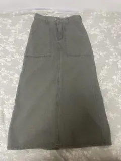 blackup カーキデニムスカート