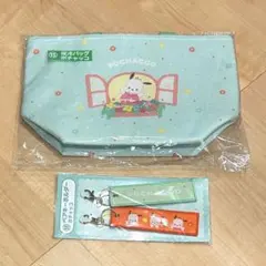 サンリオ当たりくじ ポチャッコ　保冷バッグ　ペアキーホルダー
