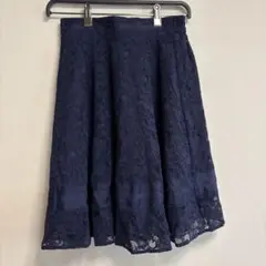 axes femmeフレアスカート フラワーレース