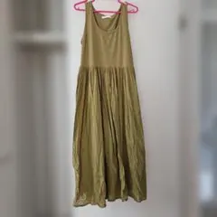 【URBAN RESEARCH】カーキ ノースリーブワンピース キャミワンピ