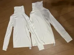 極暖ヒートテックシームレスリブタートルネックT ２枚セット