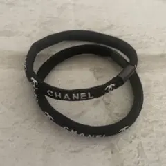 CHANEL ブラック ヘアゴム 2個セット
