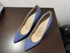 マノロブラニク スエード パンプス ネイビー 37（つま先裏張り済