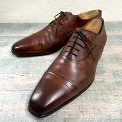 超美品 SANTONI パティーヌ ストレートチップ 内羽根 8.5EEのサムネイル