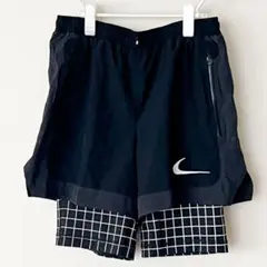 NIKE 2in1ショーツ L ブラック ランニングパンツ インナー付き 美品