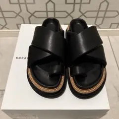 ✳︎最終値下げ✳︎TOD'S レザー クロスストラップ サンダル ブラック ✳︎最終値下げ✳︎TOD'S レザー クロスストラップ サンダル ブラック