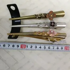 花モチーフ ヘアピン 3本セット