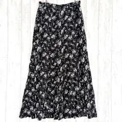 ユニクロ UNIQLO マーメイド ロングスカート 【M】 ハイウエスト 小花柄