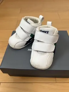 【美品】アシックス　スクスク 11.5cm ネイビー×グリーン